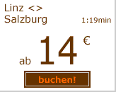 Linz-Salzburg ab 14 Euro