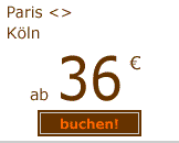 Paris-Köln ab 36 Euro